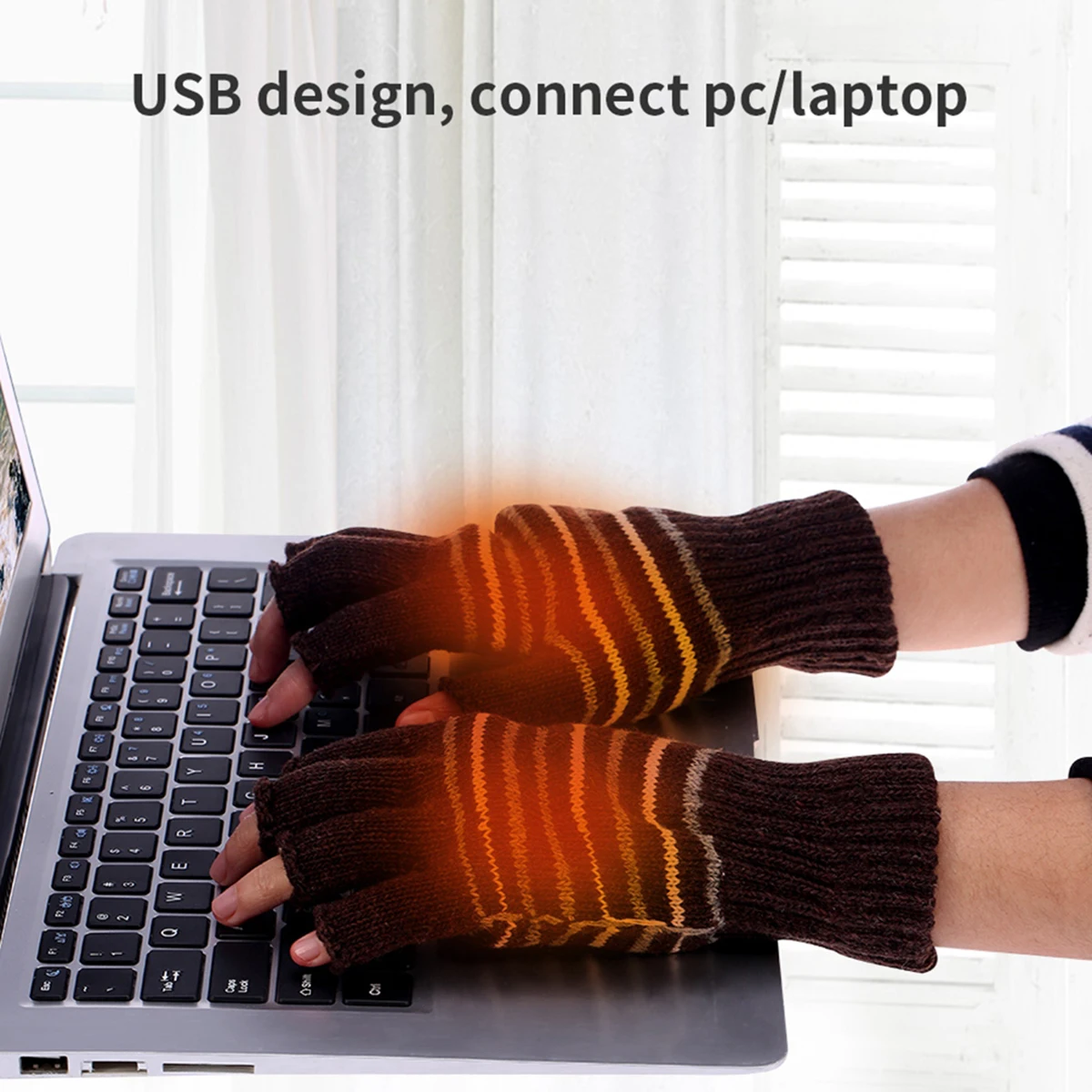 1 пара перчаткосушитель с USB разъемом зимние Термальность грелка для рук электрический теплая перчатка Половина пальцев USB Отопление теплые перчатки