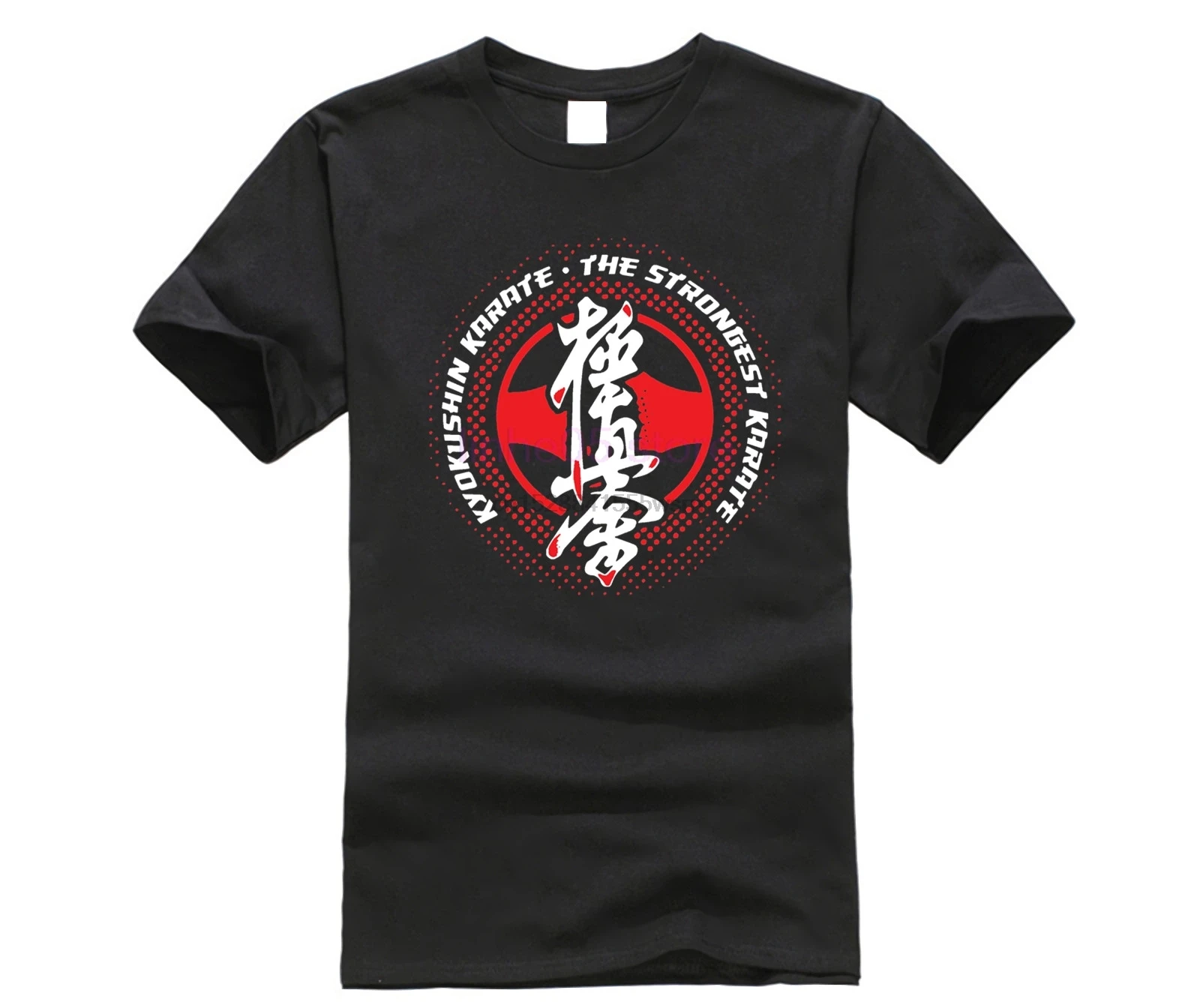 Большой размер каратэ Kyokushin трафаретная печать футболка мужская короткий рукав