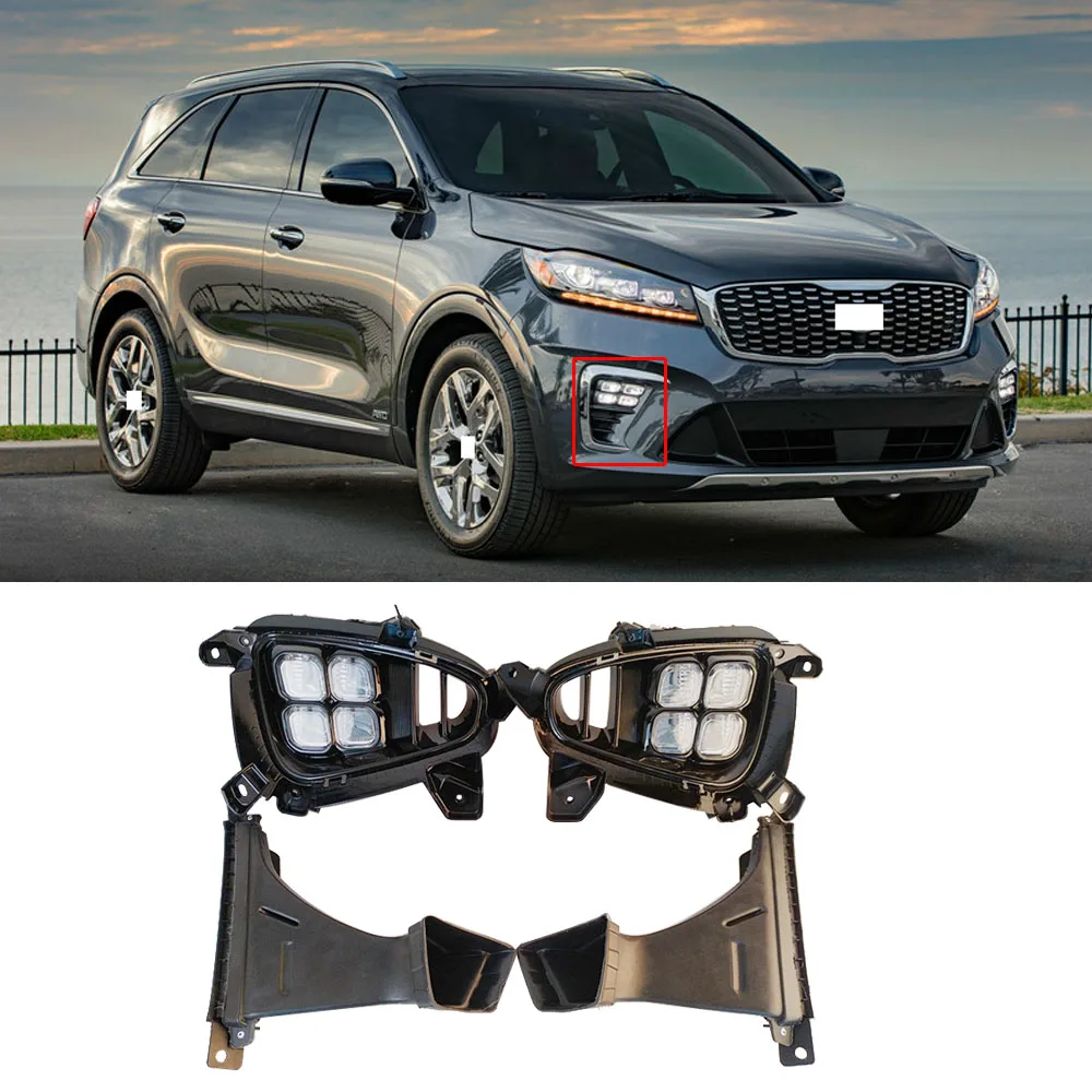 CAPQX для Kia Sorento 2018 2019 2020 переднего бампера светодиодный туман светильник