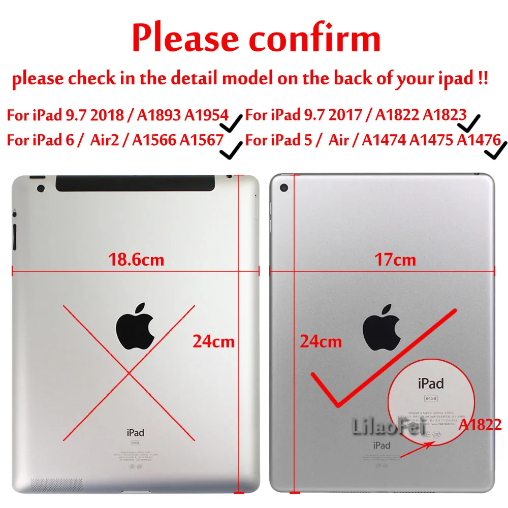 Please confirm Прозрачный чехол для iPad 9,7 /Pro 9,7 резиновый Прозрачный чехол для планшета Мягкий силиконовый чехол для iPad 5/6/Air 2 - Цвет: Please confirm