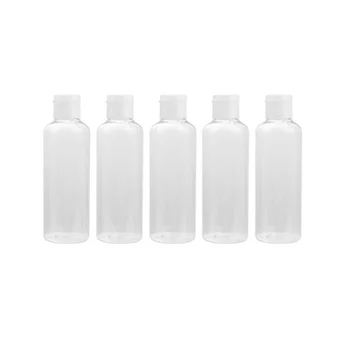 

10pcs 100ml Plastic Empty Bottles with Flip Cap Refillable Cosmetic Toner Lotion Bottles （As Shown）