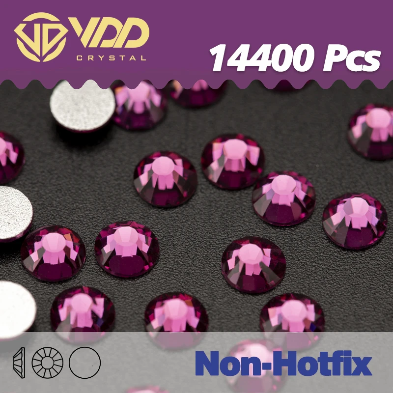 VDD 도매 SS3-SS20 14400PCS/PACKS 네일 아트 장식 의류 DIY에 대한 플랫 백 3D 돌에 유리 라인 석 크리스탈 접착제