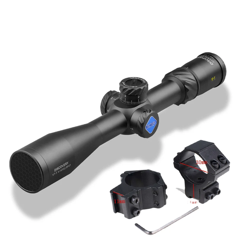 Discovery VT-T 4-16X50SFVF FFP охотничий прицел первое фокусное плоское стекло гравированные оптические прицелы со специальным креплением для телефона - Цвет: low 11mm mount