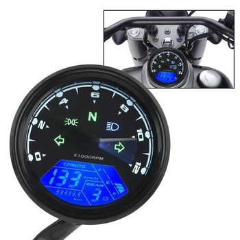 

LEEPEE Night vision Dial Odometer Motorcycle Panel Speedometer LED Multi-function Digital Indicator Tachometer Fuel Meter