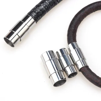 

Stainless Steel Magnetic Clasps Hole 4/6/8mm 2set Leather Cord Bracelet/necklace Buckle Never Fade Closure DIY Jewelry Making