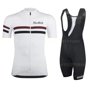 

2019 Pro Team Roubaix Summer Men's Cycling Jersey Set Short Sleeve Sport MTB Bicycle Bike Road Riding Set Clothing Bib Shorts