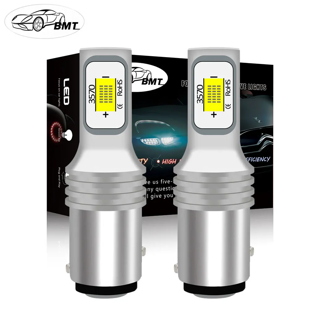 

BMT Canbus 1156 BA15S P21W R5W R10W LED 1157 P21/5W BAY15D LED Bulb W21W W21/5W 7443 CSP Chip Auto Lamp Bulbs Car LED Light 12V