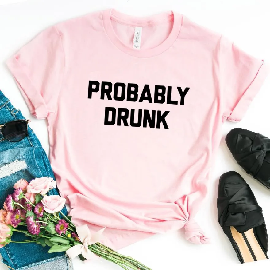 Женская хлопковая футболка с надписью «pread drunk», Повседневная забавная футболка для девушек, 6 цветов, Прямая поставка S-222