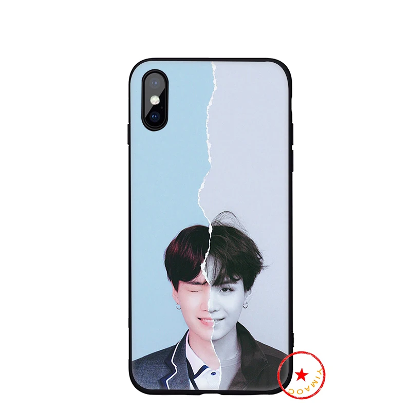 Suga K Pop Min Yoongi K Pop Мягкий силиконовый чехол для телефона iPhone 11 Pro Xs Max X или 10 8 7 6S Plus 5 5S SE Xr 6 Plus 7Plus 8 - Цвет: 4