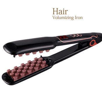 

Fluffy Hair Volumizing Digital Flat Iron With LCD Display Hair Straightening Suitable For Long Short Fluffy Styling Hair Curler