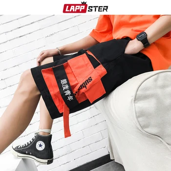 

LAPPSTER Summer Mens Patchwork Japanese Streetwear Shorts 2020 Mens Vintage Korean Fashions Harajuku Joggers Hip Hop Harem Pants