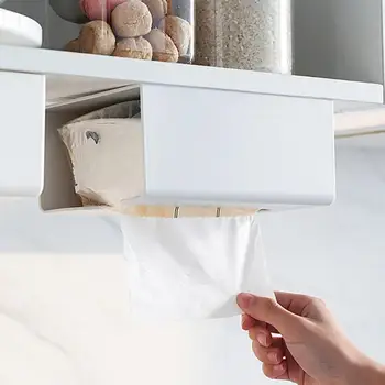 

Kitchen Paper Holder Paper Storage Box Creative Simplicity Multi-function Save Space Tissue Box Garbage Bag Storage Box