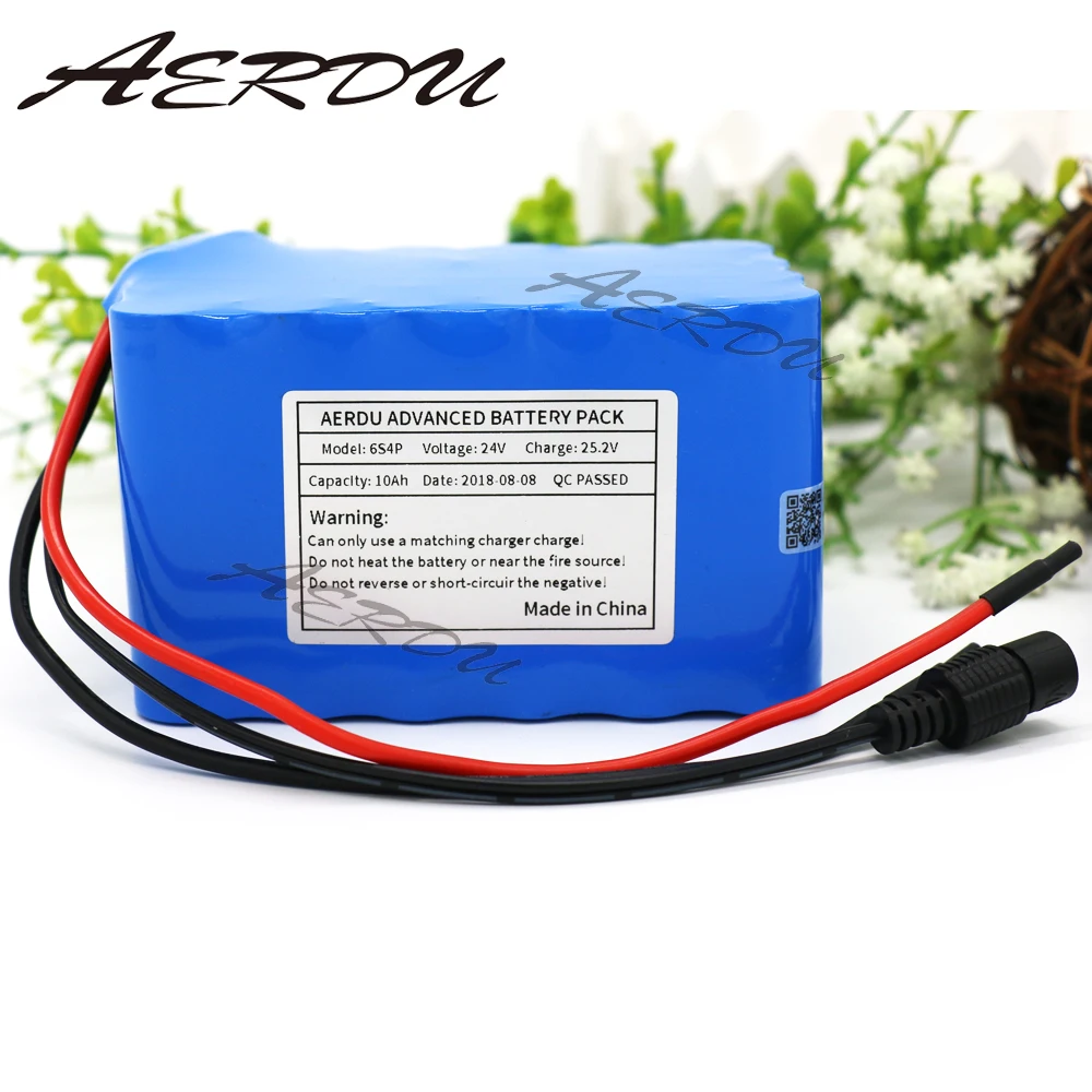 AERDU24V 10Ah 6S4P 22,2 V 25,2 V 350W литий-ионный Аккумулятор Литиевые батареи для велосипед с электромотором ebike скутер высокой мощности