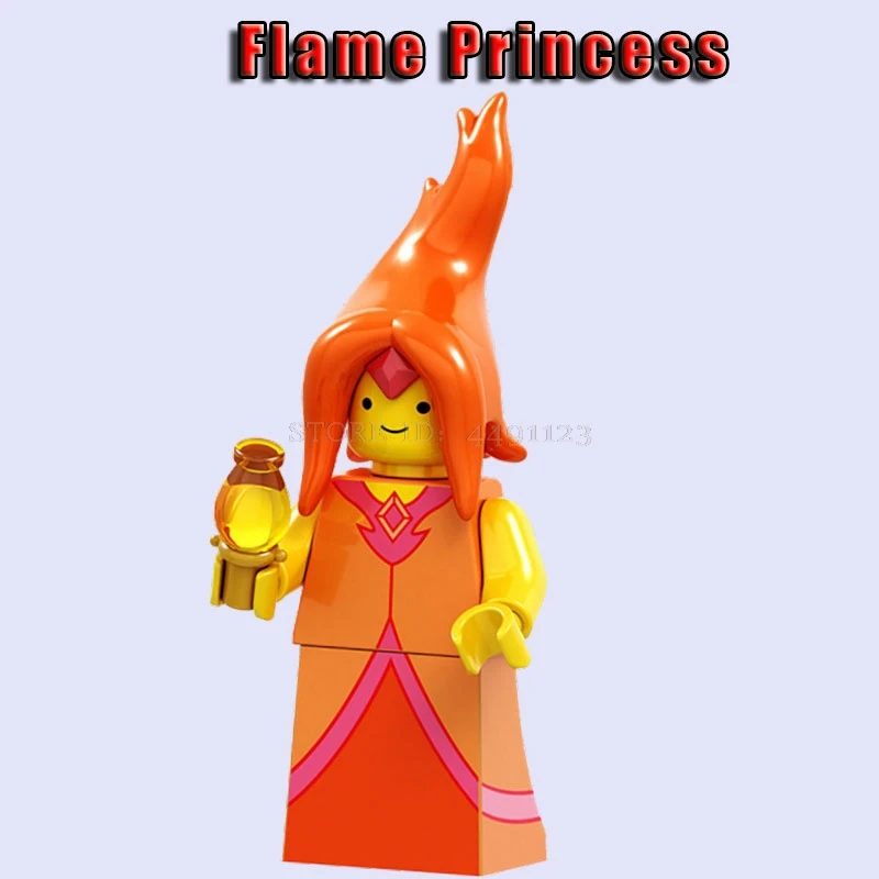 Flame Princess Блоки время приключений с Финном и Джейком Марселин картонный фильм стежка мини кирпичи Aang Masked Rider V3 король друзья блоки игрушки - Цвет: Flame Princess