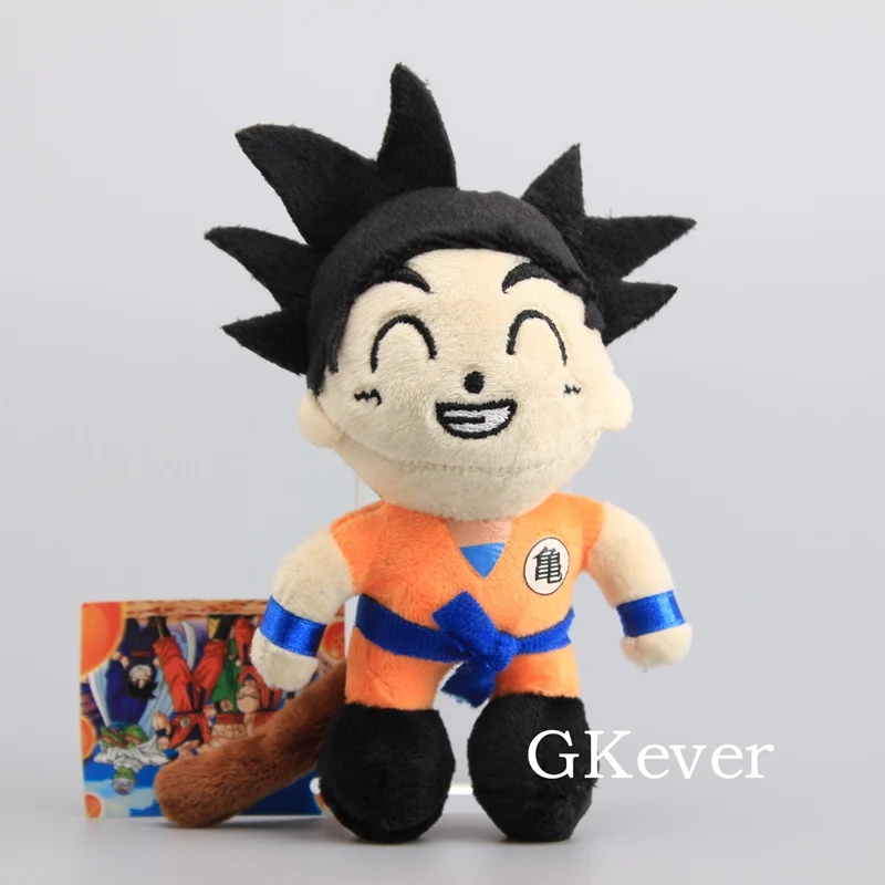 15 см Dragon Ball Z Son Goku плюшевые игрушки кукла Peluche kawaii Сон Гоку плюшевый брелок-подвеска подарок для женщин и детей - Цвет: Laughing 15cm