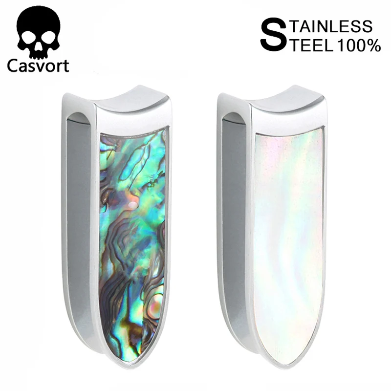 Casvort 10 шт./лот Реверсивный ушной штекер туннель ювелирные изделия для тела Пирсинг, ушные измерительные приборы расширитель пара - Окраска металла: silver