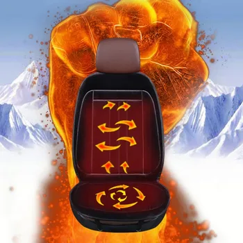 

12V Rapid Intelligent Electric Heated car seat Cushion Winter Car seat Heated Household Cushion Universal black Heating hot