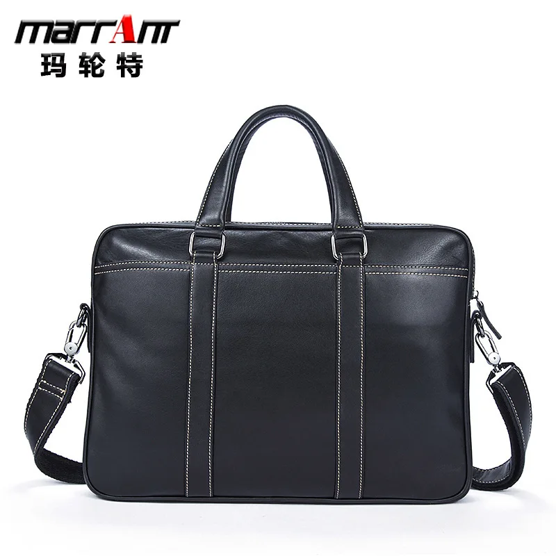 

Guangzhou Genuine Leather Male Solid Color Business Men Official Document Baotou Layer Cowhide Men's Hand Bag Single