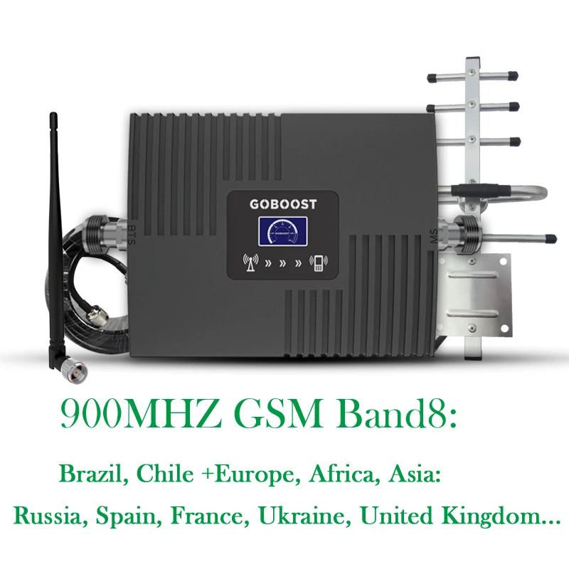 antenna for communication magnet mounted GOBOOST 68Db Internet Signal Booster 2G 3G 4G Cellular Amplifier 1800 2100 900 850 2600 800MHz Cell Phone Repeater Antenna Kit best antenna bobcat miner Communications Antennas