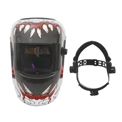 Авто затемнение сварочный шлем с солнечной батареей Регулируемый MIG TIG ARC профессиональная Сварочная маска (Дьявол зуб)