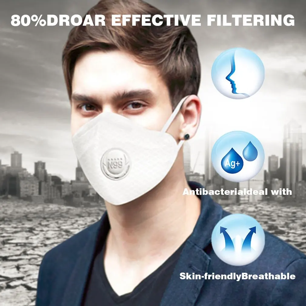 

1Pcs N99 Anti-Particulate Matte Mask N99 Mask 5-Layer Dust-Proof Student Smog PM2.5 Adult Child Protective Mask