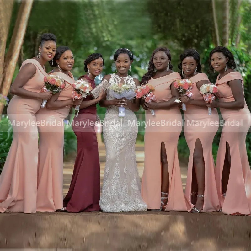 stretch satin bridesmaid dresses