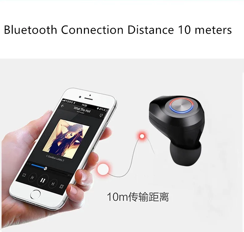 Беспроводные bluetooth-наушники, одна мини-гарнитура, Bluetooth 5,0, IPX4, водонепроницаемые, встроенный микрофон, свободные руки, спортивные наушники GY137