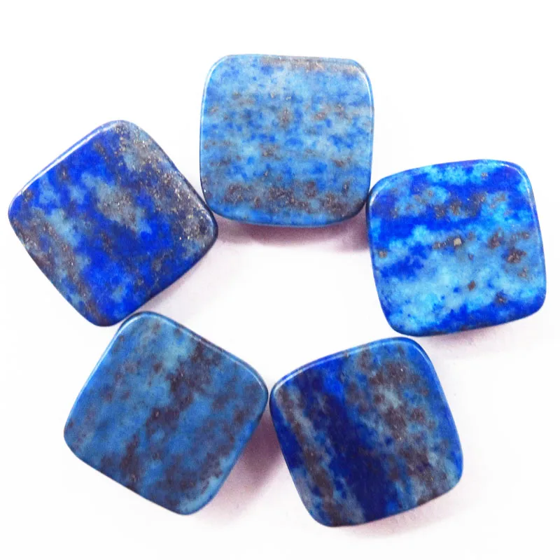 10 шт. Lapis Lazuli квадратный Кабина Кабошон 15x5 мм