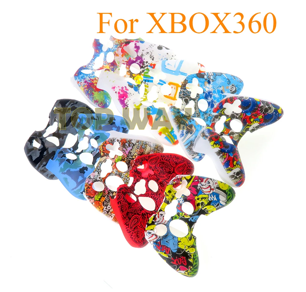 

10 шт для Microsoft Xbox 360 проводной/Беспроводной контроллер силиконовой резины Защитный чехол кожного покрова игровые аксессуары