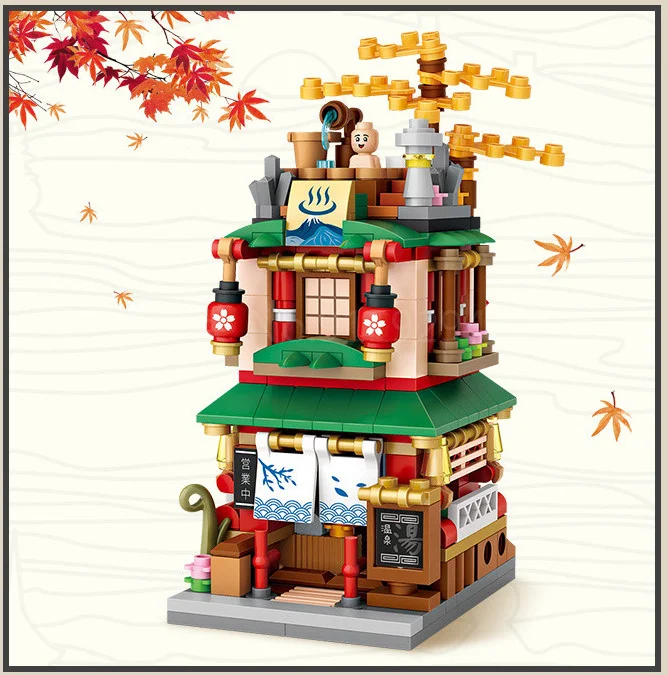 FEATURED SHOPS LOZ MINI Blocks japan STREET views HOT SPRING/RAMEN/KIMONNO/MATCHA Relaxing toys Brinqueos конструктоp | Игрушки и