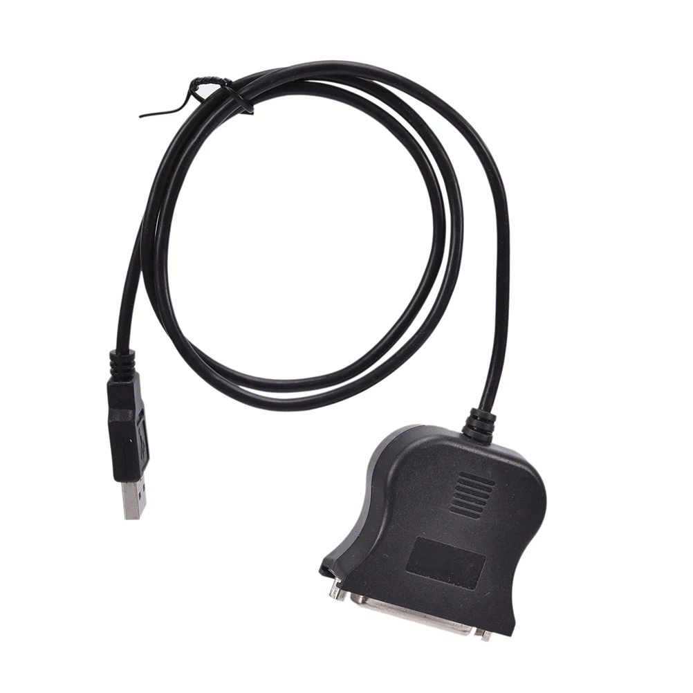 Кабель-переходник чёрный с USB 1 на DB25 двусторонний | Компьютеры и офис