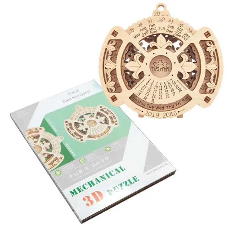 

3D Wooden Puzzle Kit Model Kits for Adults Birthday Gift Perpetual Calendar