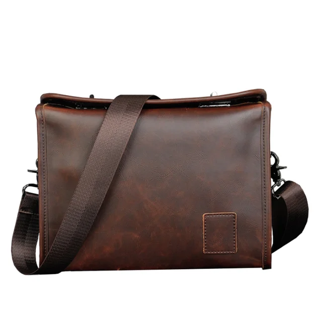 2020 Summer New Men's Korean Style Fashion Business Casual Pu Leather Bag 10 Inch Shoulder Crossbody Office Notebook