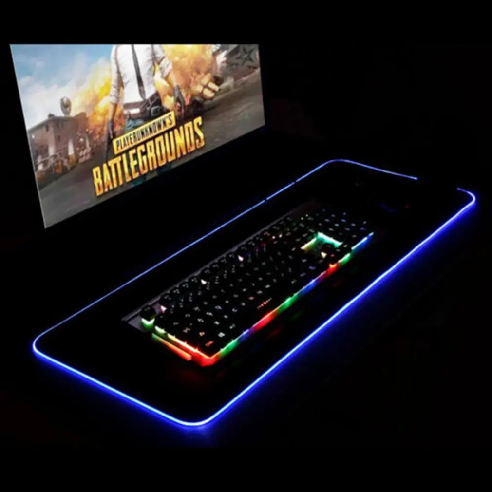 RGB коврик для мыши игровой большой XXL компьютерная XL геймер Коврик клавиатуры USB