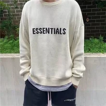 

2022 Essentials Embroidery Women Men Knitted Sweaters Hiphop Casual Men O-neck Long Sleeve Sweater Tops High Street Pullover