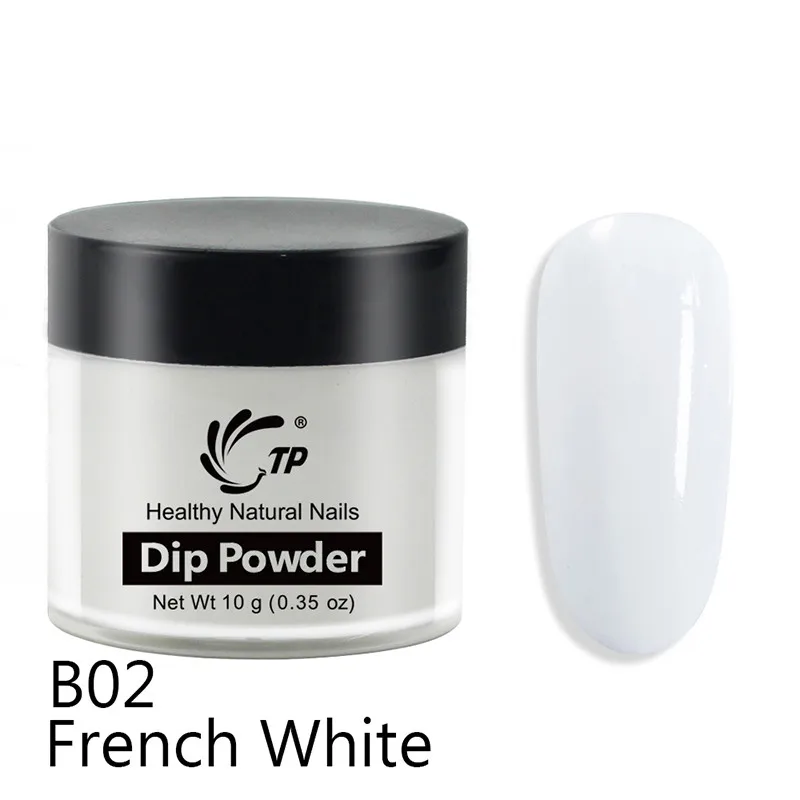 French White Dipping Powder Nails блеск для дизайна ногтей 10 мл телесный прозрачный Dips порошок Blink Dust Маникюр для дизайна лак без лампы натуральный сухой - Цвет: French White