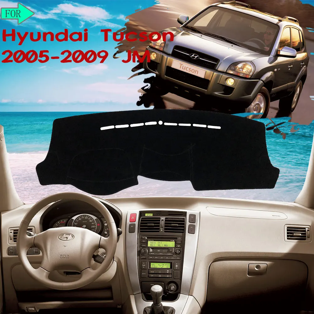 Приборной панели крышки тире коврик Интерьер от солнца для Hyundai Tucson 2005 2006 2007 2008 2009