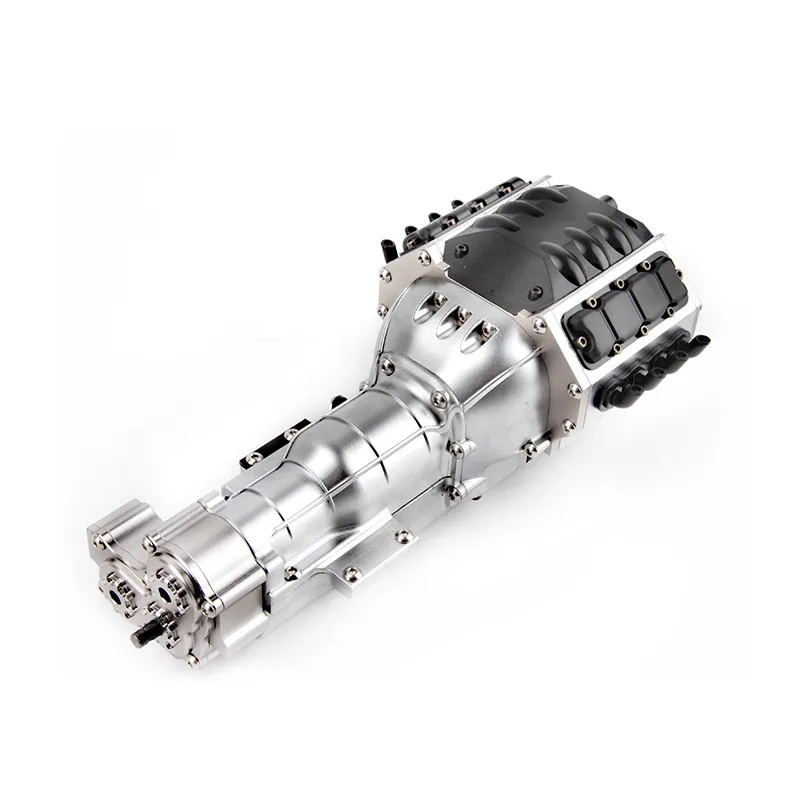 Гусеничный V8 RC двигатель гигантский двигатель коробка передач трехскоростной гусеничный редуктор имитационная коробка передач для RC Хобби DIY