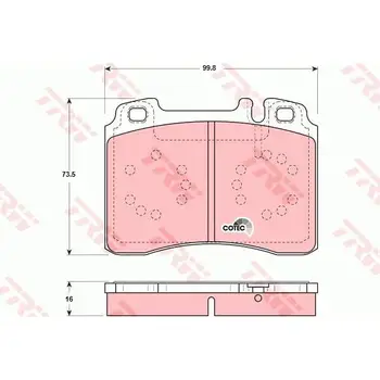 

Brake pads MERCEDES W124/W210/R129 87-02 front TRW GDB1318