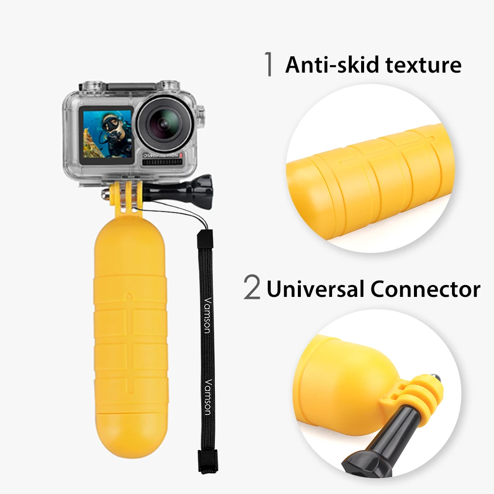 Vamson аксессуары для Gopro 8 плавающий поплавок ручной монопод рукоятка селфи Палка