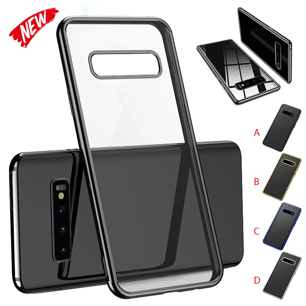 For Samsung S10 Clear Slim Thin Non-slip Back Hybrid Hard Case Cover 6.1 inch Protective back Phone Shell Shockproof phone |