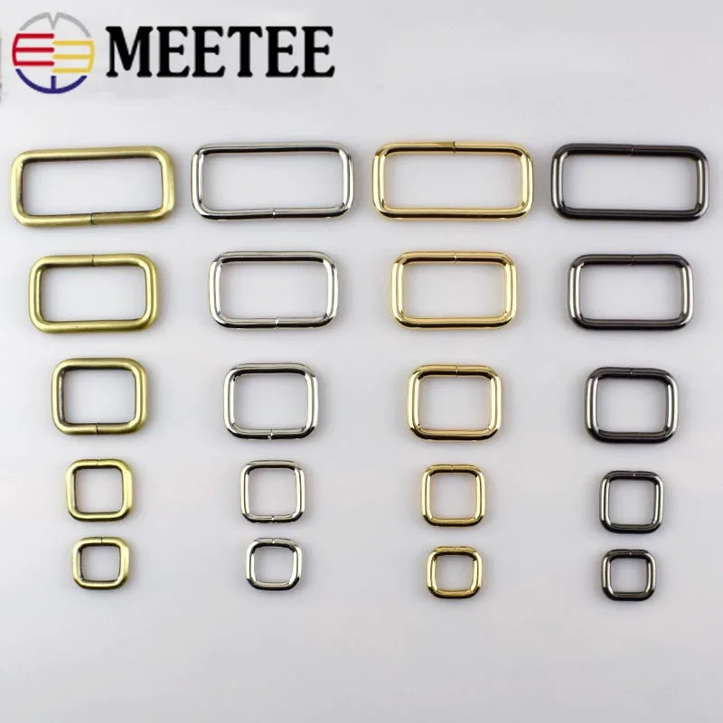 Meetee 15-38 мм металлическое уплотнительное кольцо с пряжкой, застежка, веб-ремень, рюкзак, сумка, обувь, одежда, воротник, шитье, сделай сам, кожаное ремесло