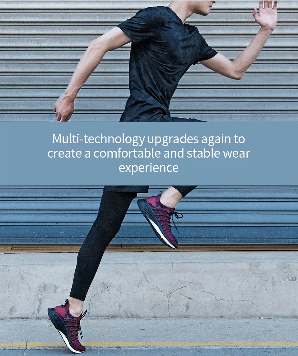 Xiaomi Mijia Sneaker 3 кроссовки для бега с блокировкой Fishbone, эластичная трикотажная обувь, амортизирующая Мужская Спортивная обувь для фитнеса PK Mijia 2