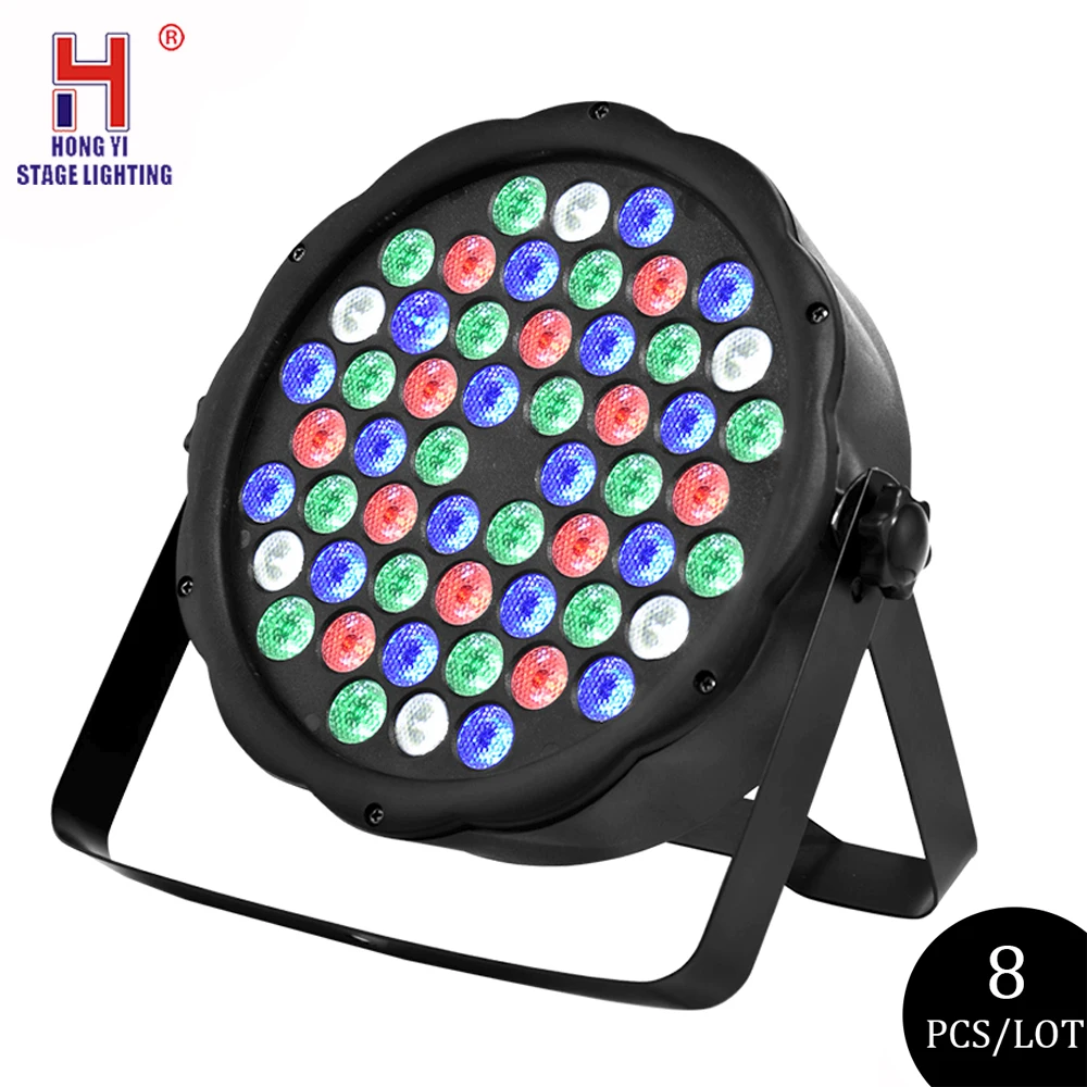 

Par led light stage lighting effect rgb 3in1 54x3w flat par can dj light dmx512 for family party bar event 8pcs/lot