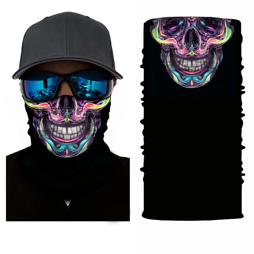005 Маска для лица прочная портативная цветная полиэфирная волоконная ветрозащитная Солнцезащитная теплая альпинистская верхняя езда практичный шарф с черепом - Цвет: 005