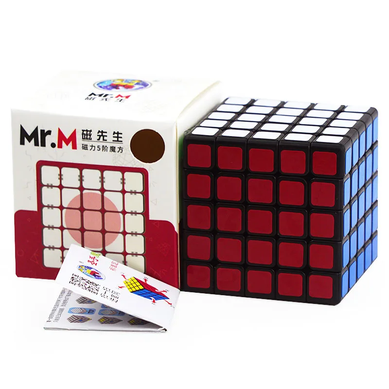 Black M Magnetic Shengshou Mr 3 layers Magic Cube  Puzzle 