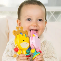 Hochets de dentition pour bébés de 0 à 12 mois, anneau de dentition sensoriel, jouets éducatifs pour nouveau nés, jeux de musique suspendus pour filles de 6 mois 