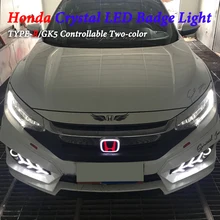 Для Honda Accord Civic Fit Odyssey Pilot CRV XRV Crosstour Stream insight city Crystal светодиодный значок Логотип эмблема лампа