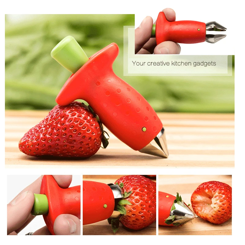 

1pcs Fruit Digging Machine Stainless Steel Strawberry Pedicure Creative Kitchen Fruit and Vegetable Tools New 2019