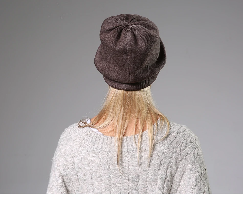 [Rancyword] женские шапки из кроличьей шерсти, зимние шапки для женщин, повседневные осенние вязаные шапочки для девочек, новая мода, высокое качество